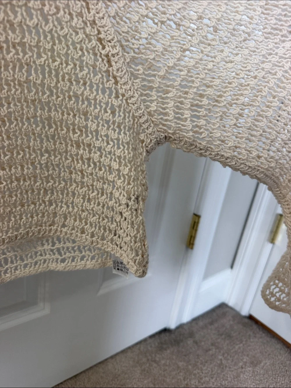 Zara Open-Knit Cropped Sweater
